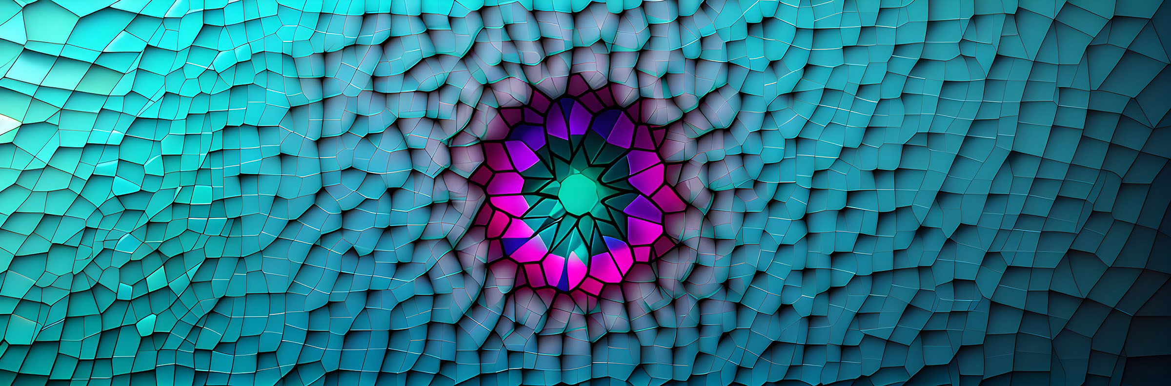 Refractive pattern, aqua color